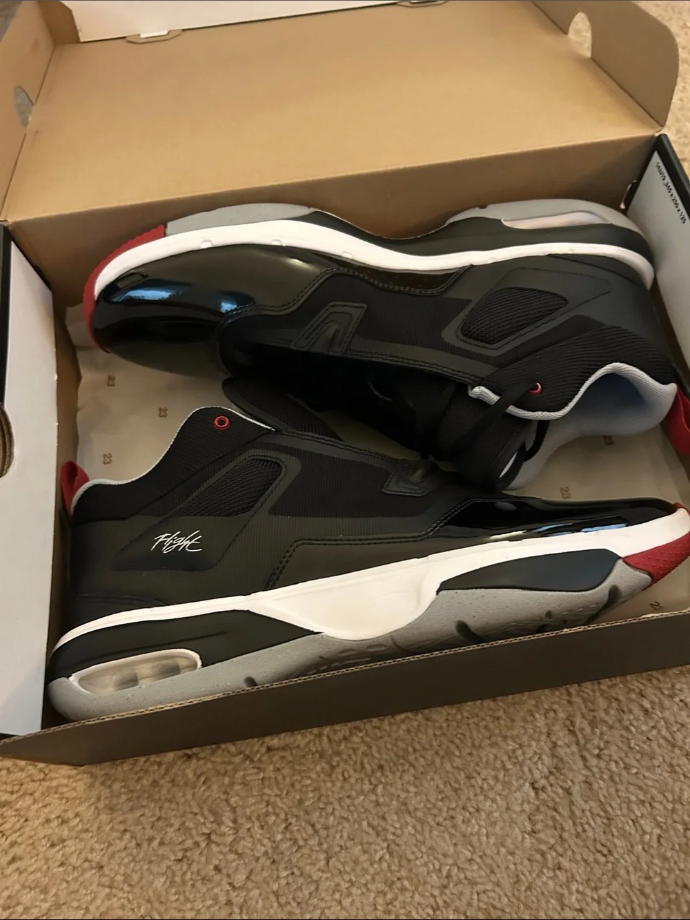 Men’s 12 Jordan Stay Loyal 3 Box Label — Black, Red, Gold